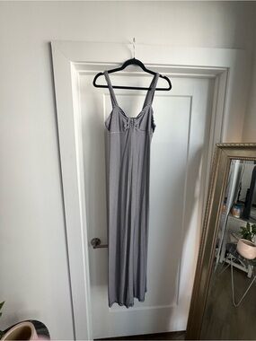 Max Studio Black and White Striped Maxi Dress